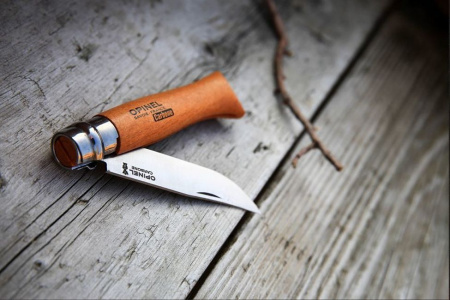 Нож складной Opinel Tradition №8 VRN (Carbon) 8,5см (Бук / угле. Сталь)